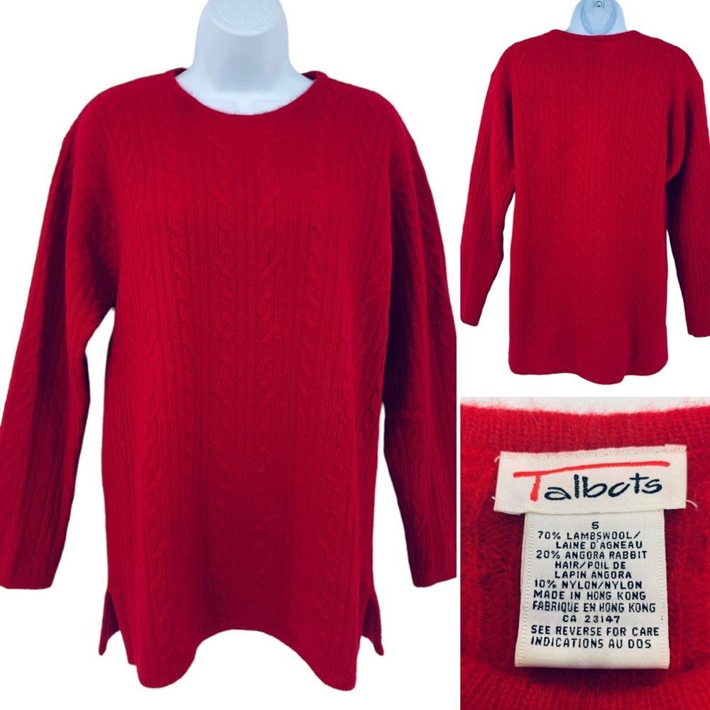 Talbot’s Lambswool Angora Hair Tunic Sweater Sz. S